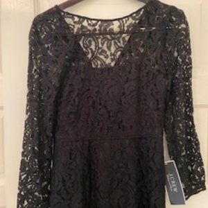 NWT Maxi Formal Black Lace J Crew Dress Size 6